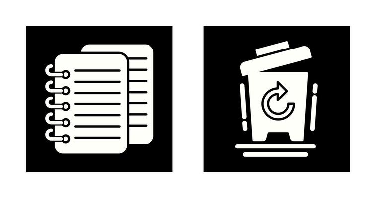 notes and bin Icon