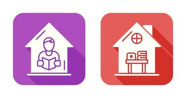 Home Learning and Home Work Place Icon vector