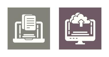 Document and Upload Icon vector