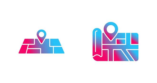 Map and Map Icon vector