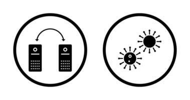 virus and network files  Icon vector