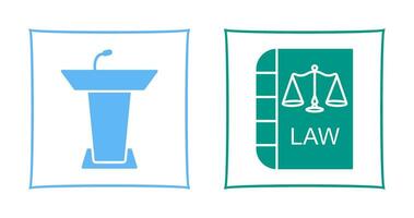 Podium and Law Icon vector