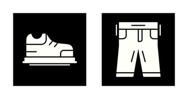 Zapatos y pantalones icono vector