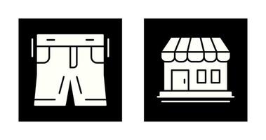 Shorts and Shop Icon vector