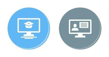 Online Course and distance Icon vector