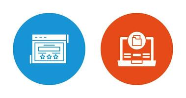 Rating and Data Storage Icon vector