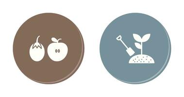 Fruits and Vegetables and Plantation Icon vector