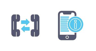 phone call and smartphone Icon vector