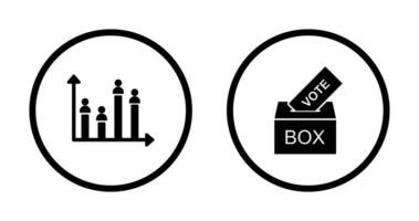 Giing Vote and Candidate and Graph Icon vector