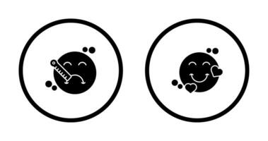 Sick and Heart Icon vector