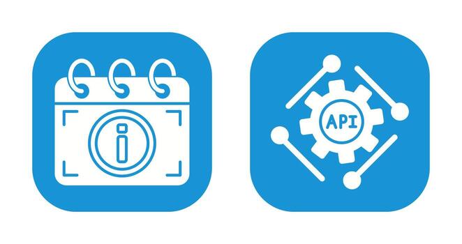 api and calendar Icon vector