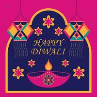 diwali tema icono estética, indio fiesta celebracion diwali vector