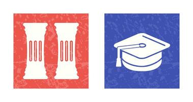 Column and Mortarboard Icon vector