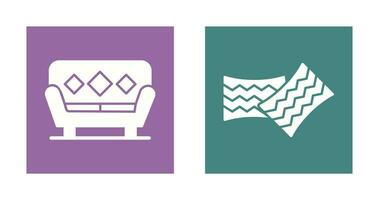 Sofa and Cushions Icon vector