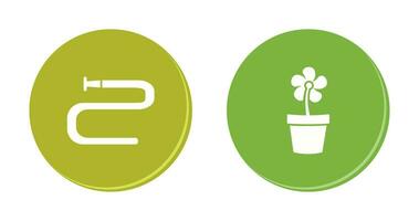 Water Pipe and Lower Pot Icon vector