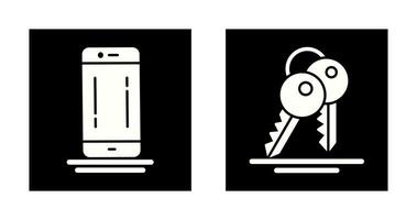 Mobile and key  Icon vector
