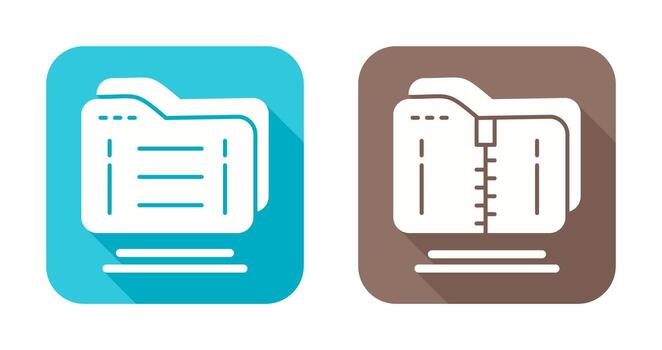 Folder and Compressed Icon vector