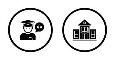 Medicine Faculty and Library Building Icon vector