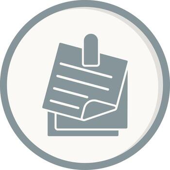 nota, vector, icono vector