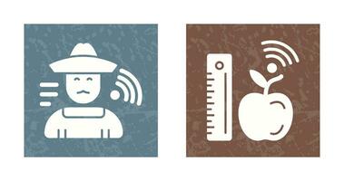 Farmer and Measure and Measure Icon vector