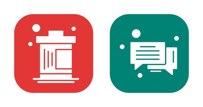 Delete and Message Bubble Icon vector