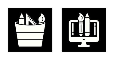 graphic tools and creative design Icon vector