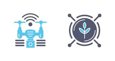 Analytics and Drone Icon vector