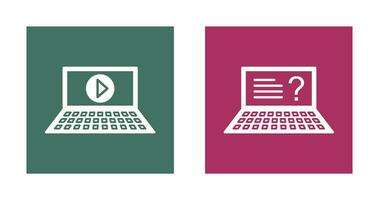 jugar vídeo y en línea examen icono vector