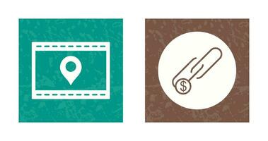 Location Web and Link Sales Icon vector