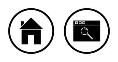 homepage and browser  Icon vector