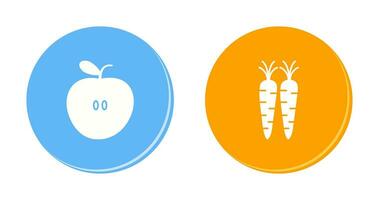 Apples and Carrots Icon vector