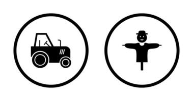 Tractor and Farming Icon vector