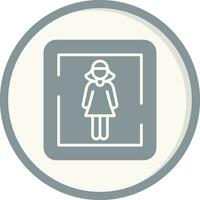 Female Toilet Sign Vector Icon