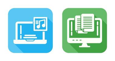 Music and Paste Icon vector