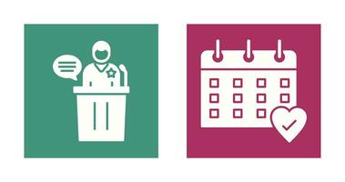 Debate and Calendar Icon vector