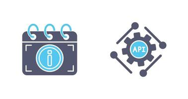 api and calendar Icon vector