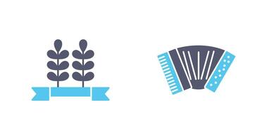 Accordion a d Wheat Icon vector