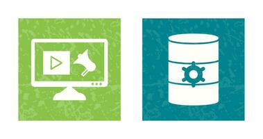 Digital Marketing and Database Management Icon vector