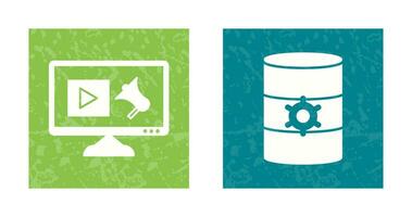 Digital Marketing and Database Management Icon vector