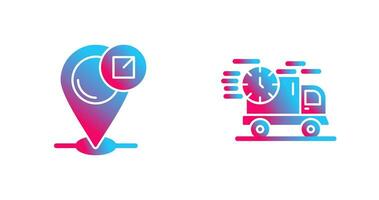 fast delivery and location Icon vector