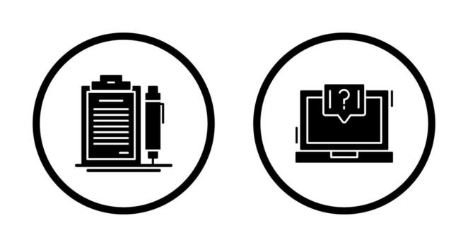 Contract and Question Icon vector