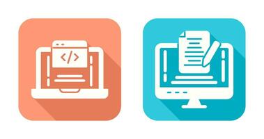 Coding and Note Icon vector