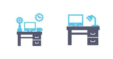 Work Table and Workplace Icon vector