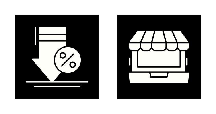 Discount and Online Shopping Icon