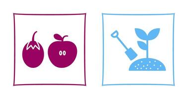 Fruits and Vegetables and Plantation Icon vector