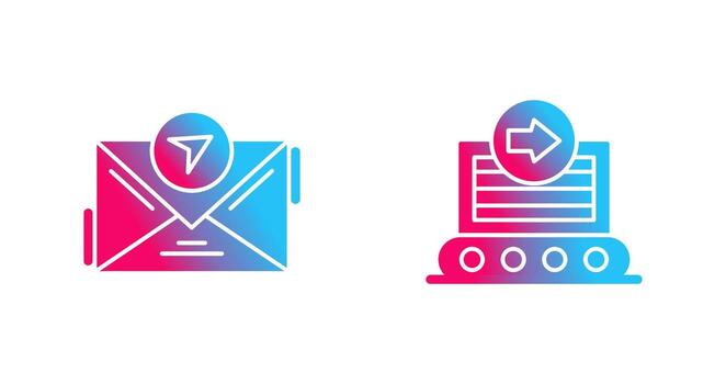 message and container Icon vector