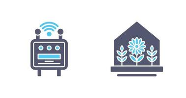 Chip and User Farm House Icon vector