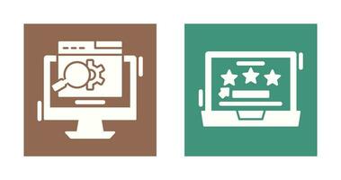 Search Engine and Rating Icon vector