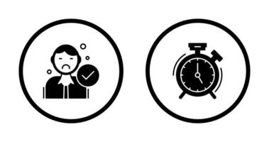 Rejected and Alarm Clock Icon vector