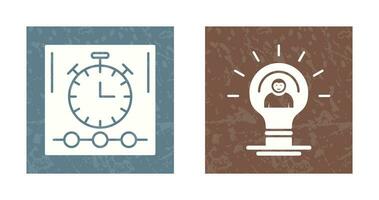 Time and Idea Icon vector